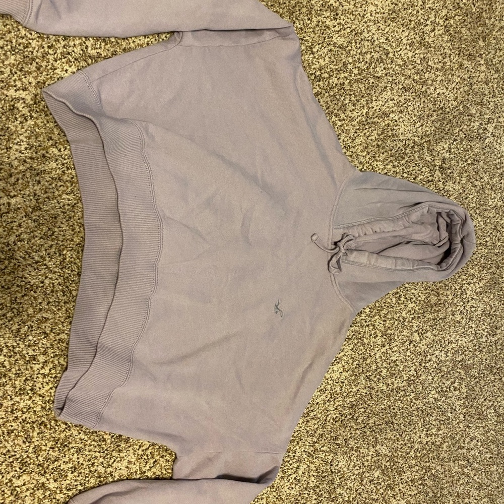 Hollister Lavender Hooded Jacket Cropped